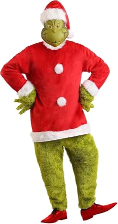 Dr. Seuss The Grinch Santa Deluxe Costume with Mask