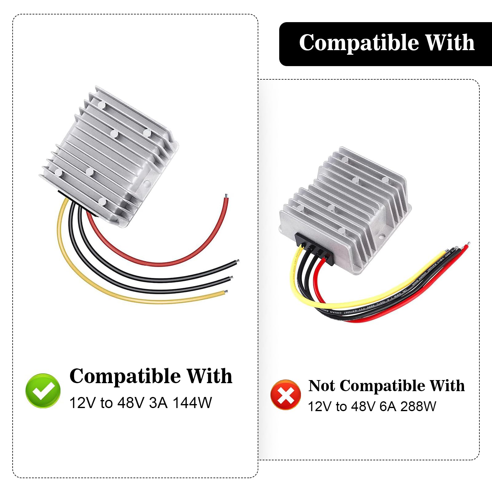 Starlink Injecteur PoE 150 W GigE, convertisseur Starlink DC Step Up 12 V vers 48 V avec ABS Protection Contre Les surtensions et ESD, supporte Starlink V2 Internet Kit réseau Satellite (2PCS)