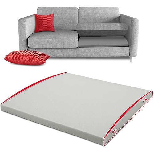 HAVARGO Couch Cushion Support for Sagging Seat, High Density Foam Under Couch Cushion Support Anti Slip, Light Grey 1Pc