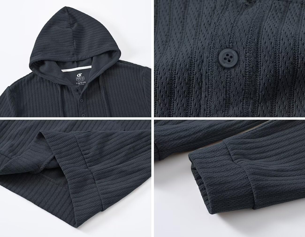 Tyhengta Men's Knitted Hoodies Casual Pullover Hooded Sweatshirts - Image 3