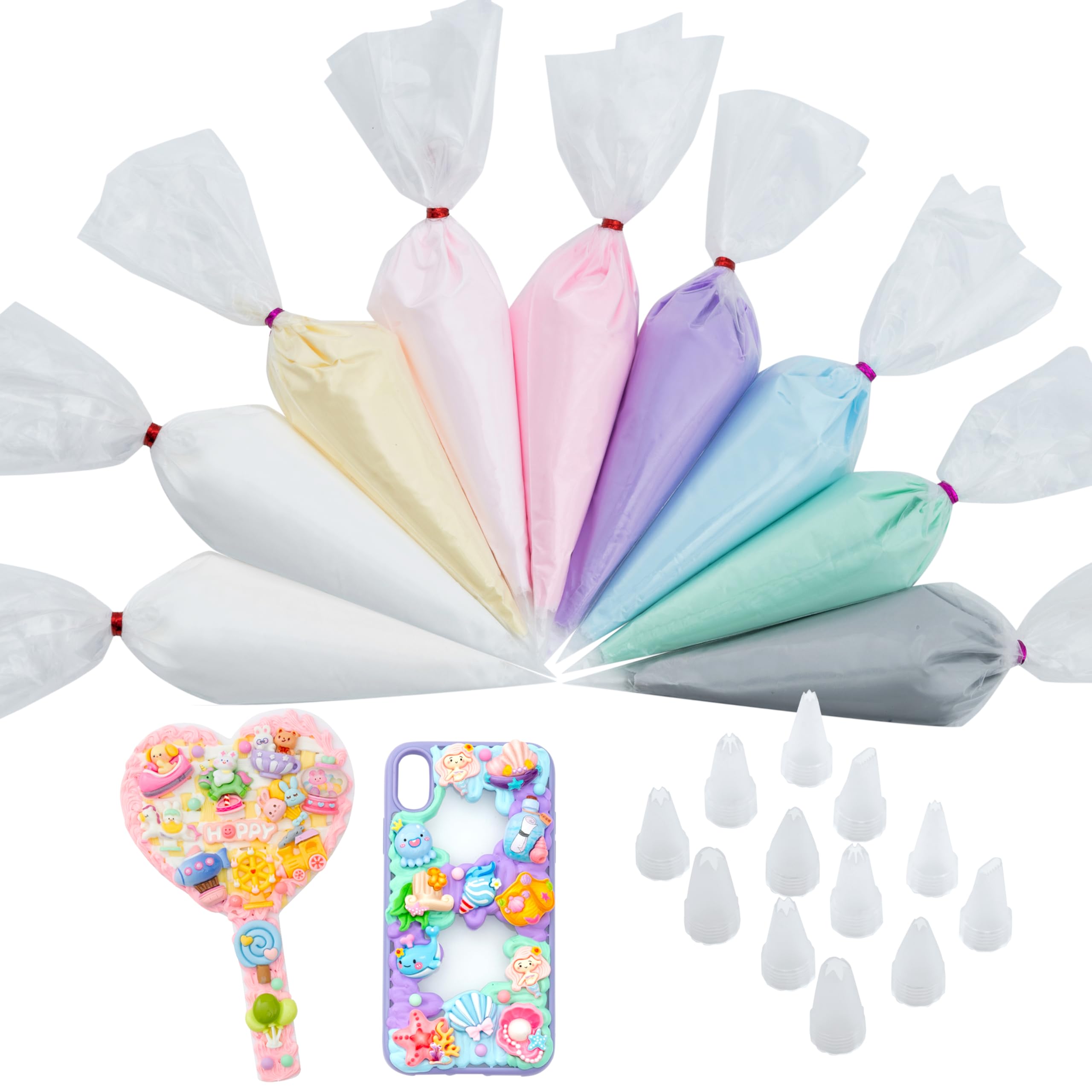 Amazon.com: Decoden Cream Large 9PCS Premium Texture Fake Whipped