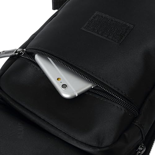 Miniatura 7 de Anjoy Bolsa táctica de lona para la pierna al aire libre para hombres y mujeres moto ciclismo multi-bolsillo cintura Fanny bolsa de viaje senderismo