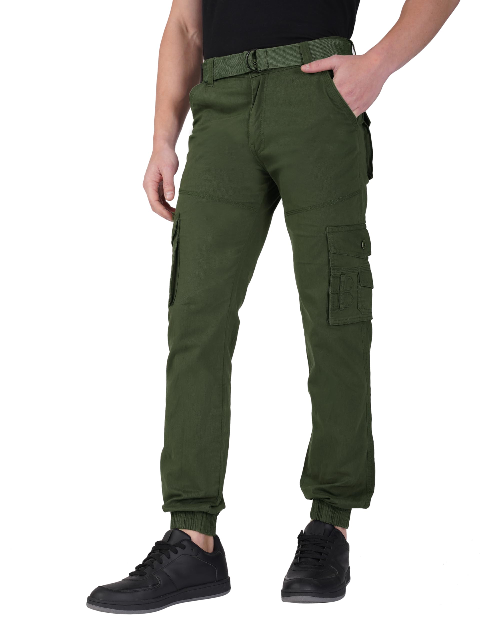 urban legends Cargos for Men || Men's Cotton Regular Fit Cargo Joggers with 6 Pockets || Casual Pants || (UL-M3)-picture-17