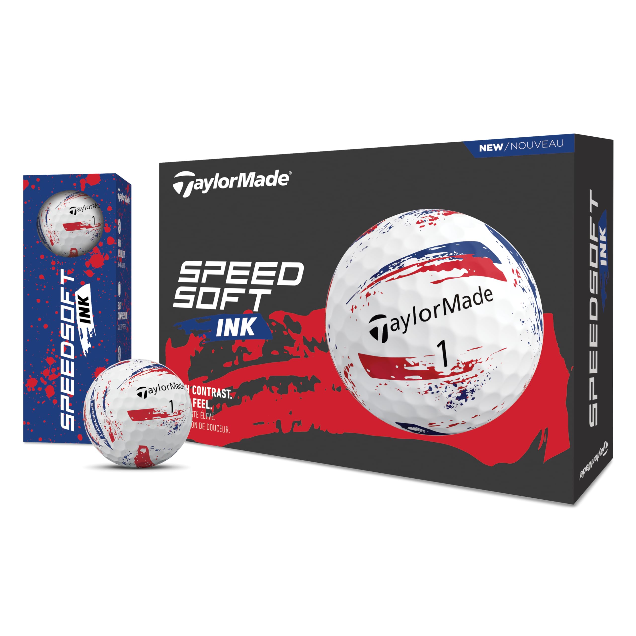 TaylorMade TM26 SpeedSoft Ink Pelotas de Golf 12 Unidades