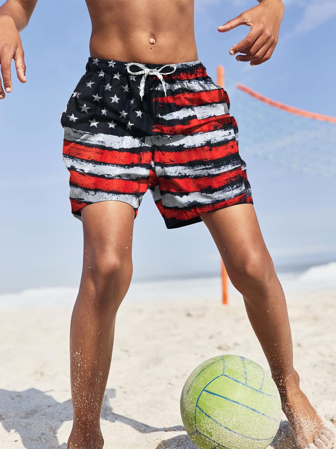 ALISISTER Boys Swim Trunks with Compression Liner with Pockets Bathing Suit 2-20 Years Old