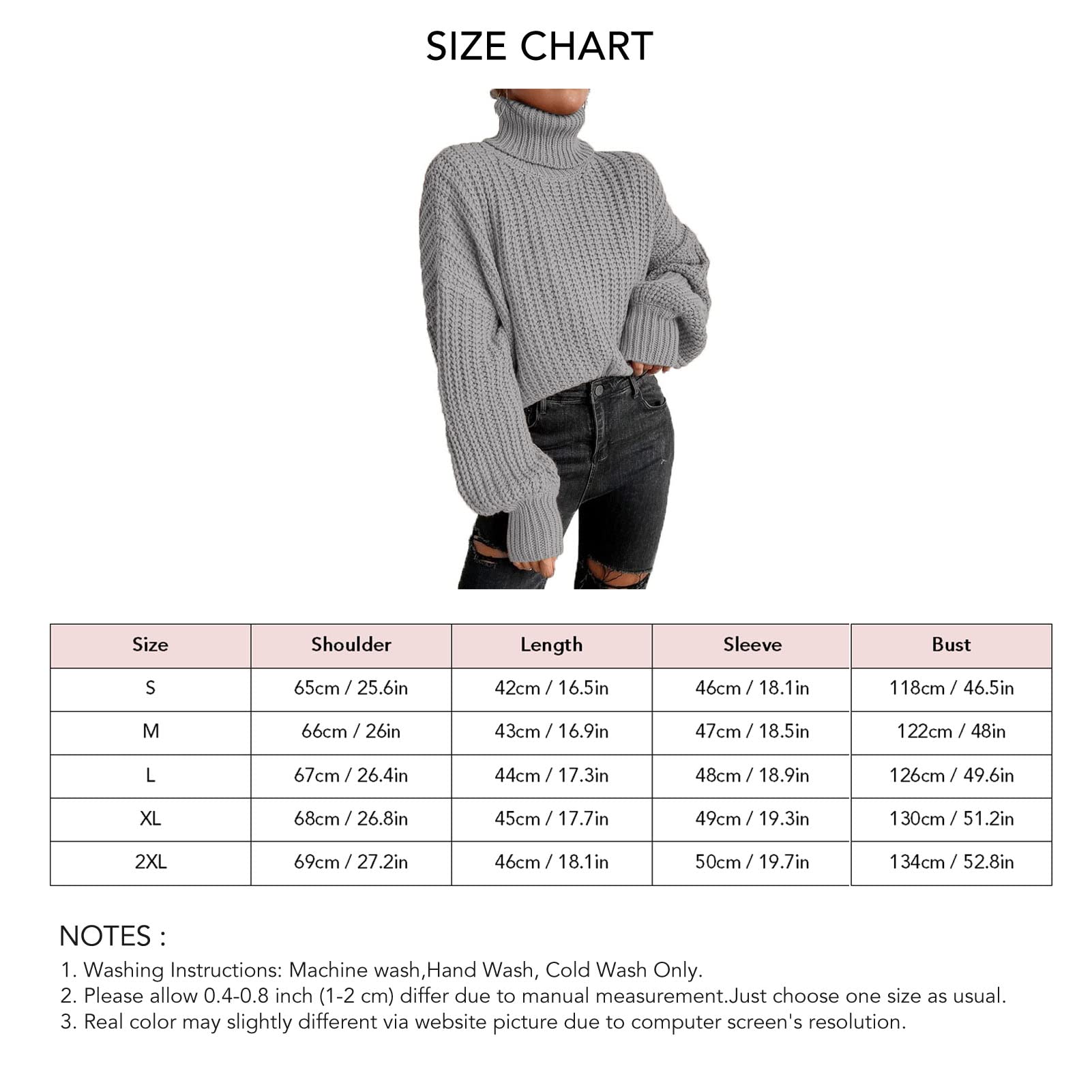 Imily Bela Damen Pullover Oversized Rollkragen Strickpullover Mit Seitenknöpf Lose Grobstrick Pulli Casual Fledermaus Sweater,Blau,S