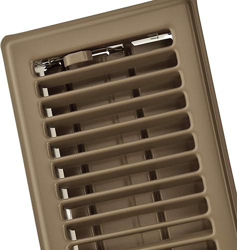 Miniatura 5 de Imperial Manufacturing RG0244 Registro de piso con listones de 4 x 10 pulgadas, almendra