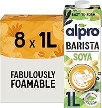 Alpro Barista Soya Drink Gluten Free Plant-Based With Calcium 8 x 1L