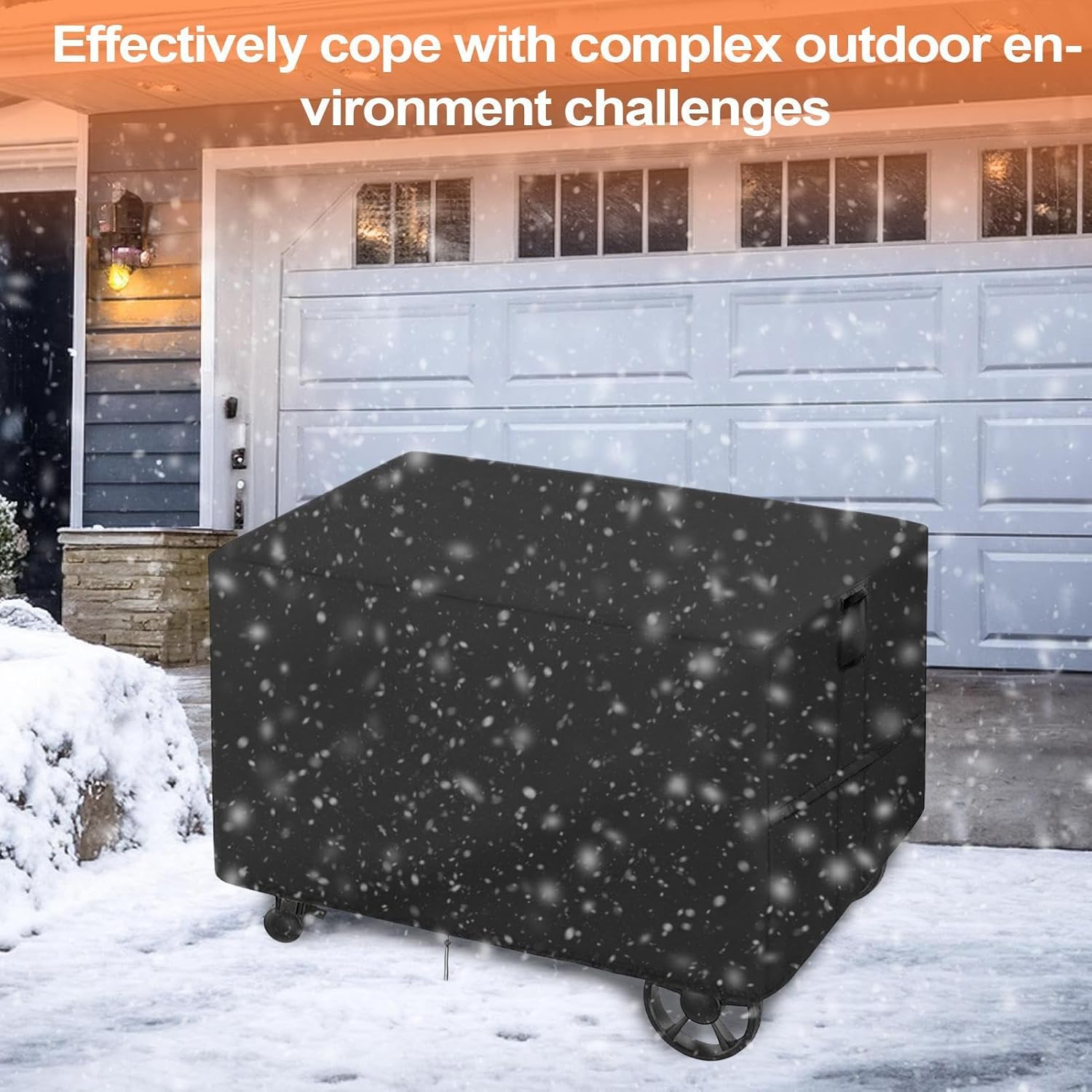 屋外用バーベキューグリルカバー - ピザオーブンテーブル保護カバー - オックスフォード生地 防水 オールシーズン対応 屋外カバー