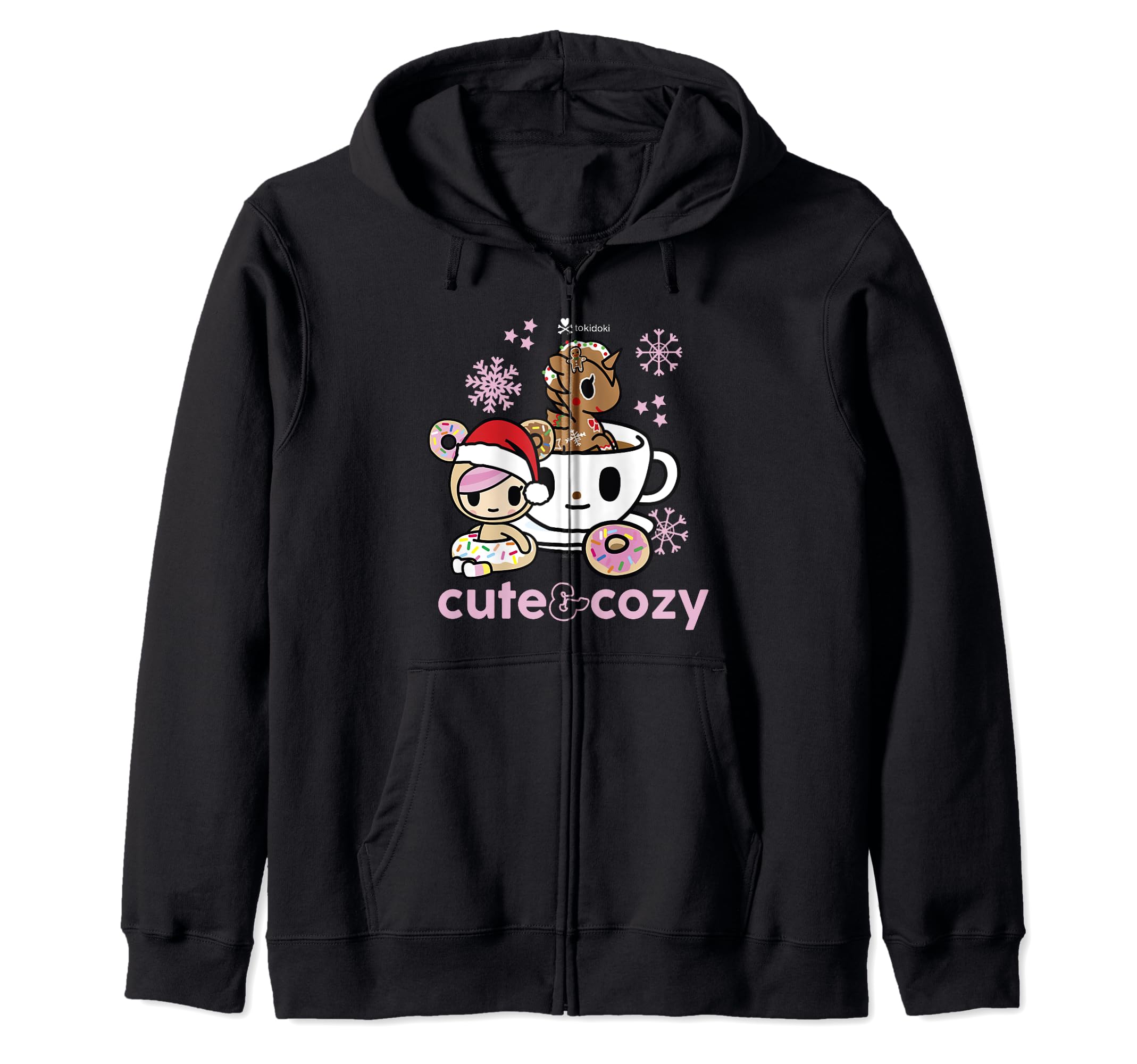 TokidokiChristmas Cute & Cozy Donutella & Ginger Portrait Zip Hoodie