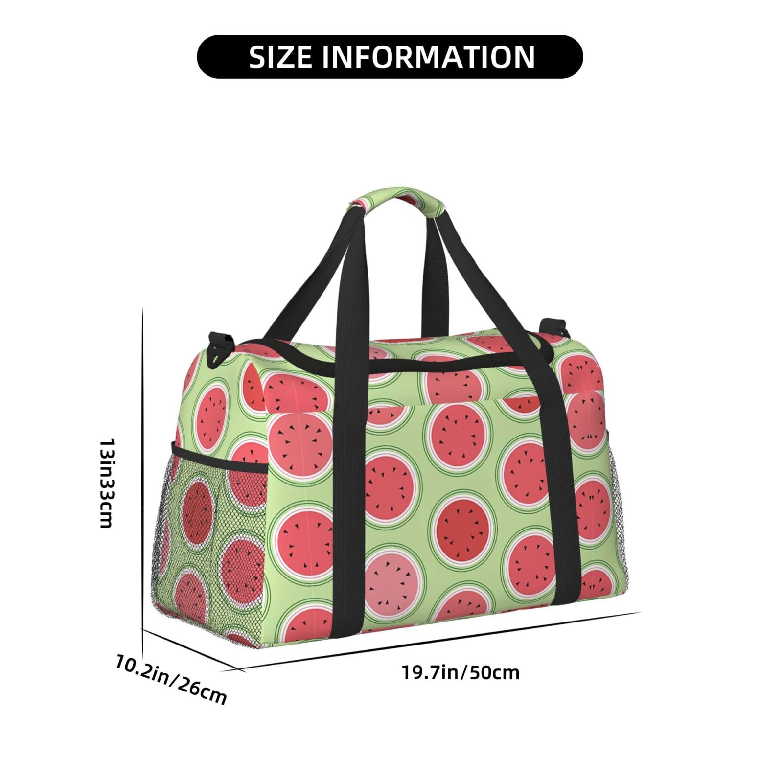Borsone da viaggio verde anguria grande pieghevole impermeabile borsa da notte borsa da spiaggia nuoto piscina sport palestra