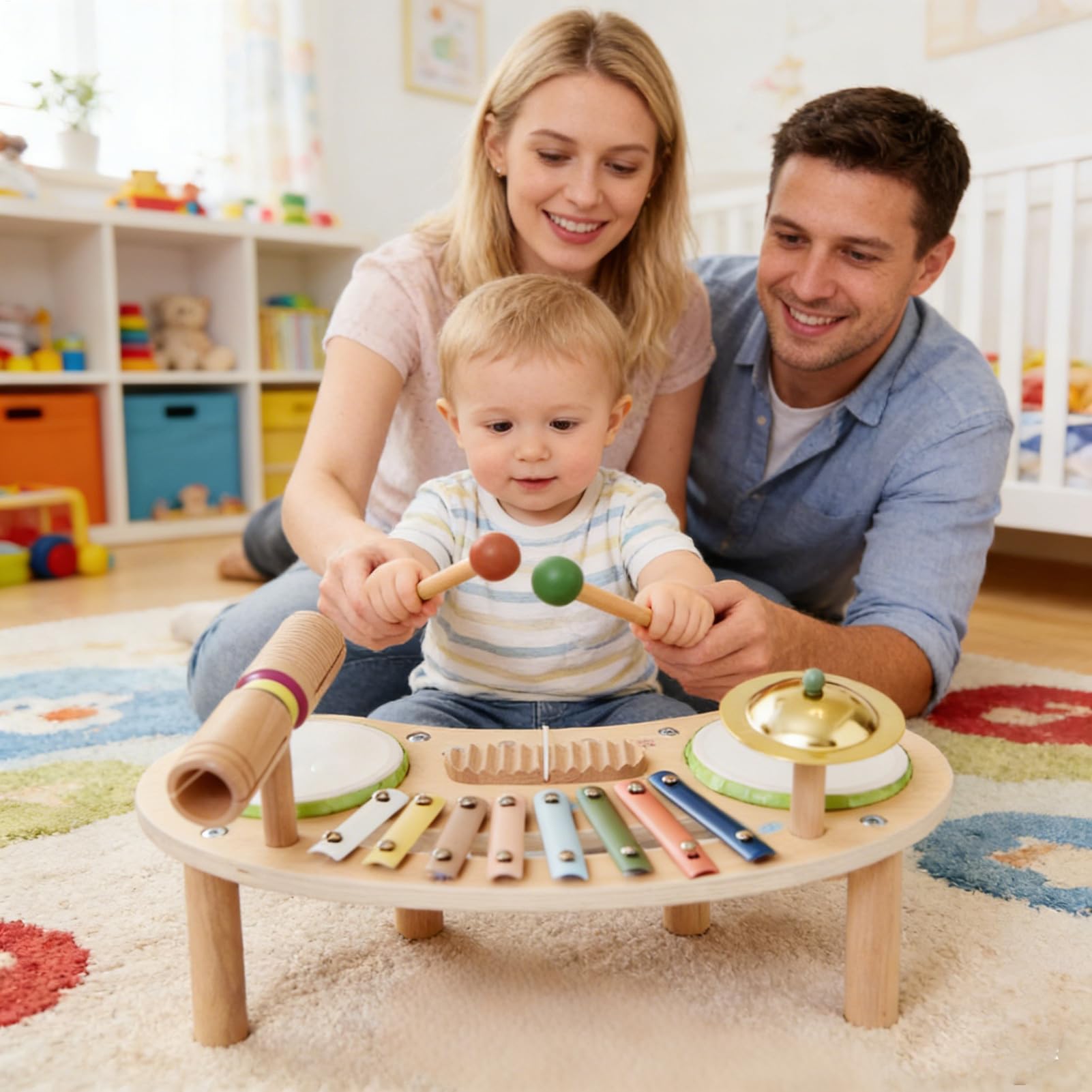 Batería Infantil Xilófono de Madera 7 en 1