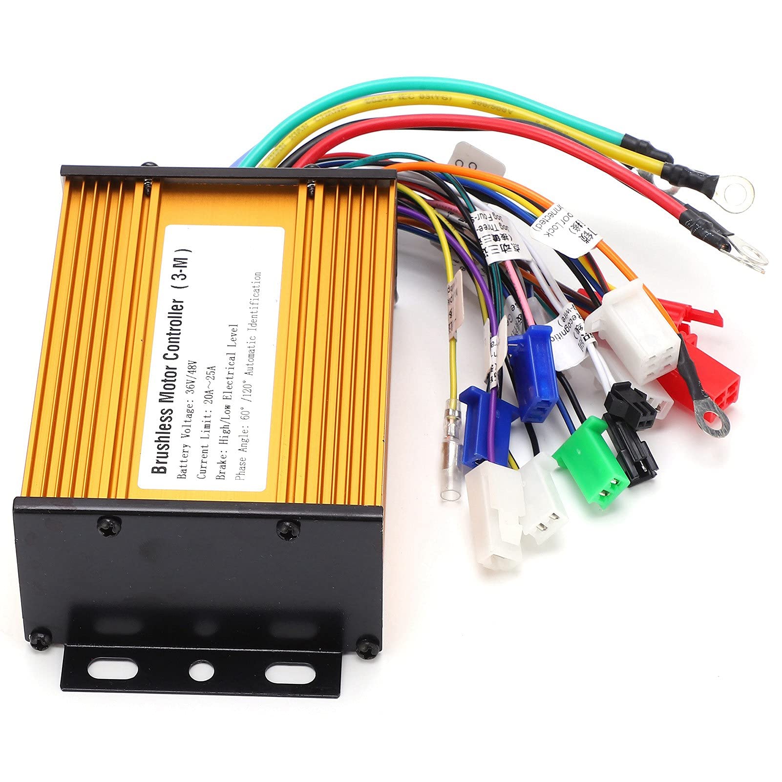 Acouto Controlador de Motor sin Escobillas para Bicicleta Eléctrica, 9 Tubos, 3 Modos, Controlador de Velocidad para Scooter Eléctrico, 48 V-72 V, Escalada Baja, Elimina el Ruido Estable del Motor