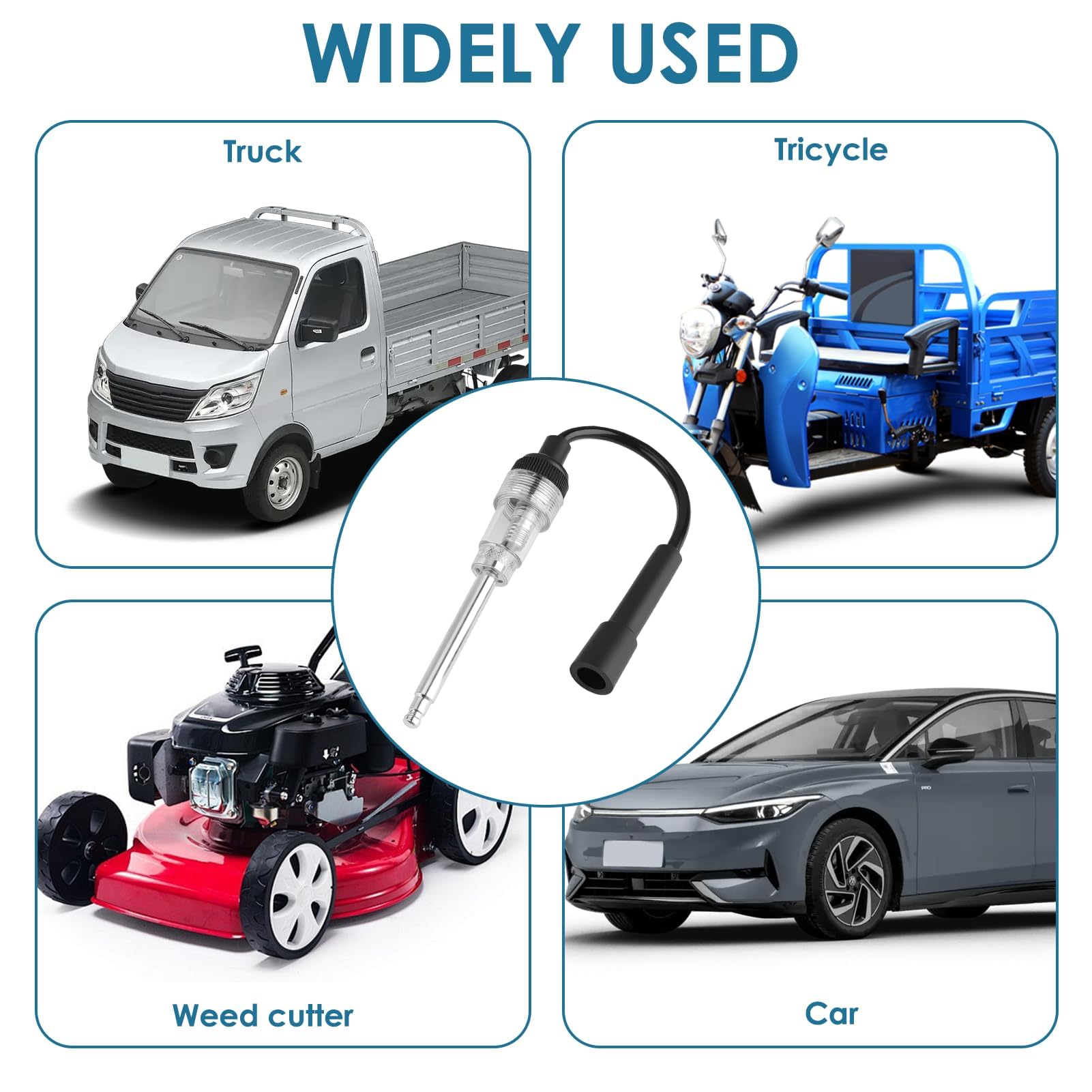 Tester per Candele Regolabile per Auto e Moto, Rilevatore di Scintille e Tester per Bobine di Accensione, Controllore di Sistema, per Motori, Tosaerba, Generatori
