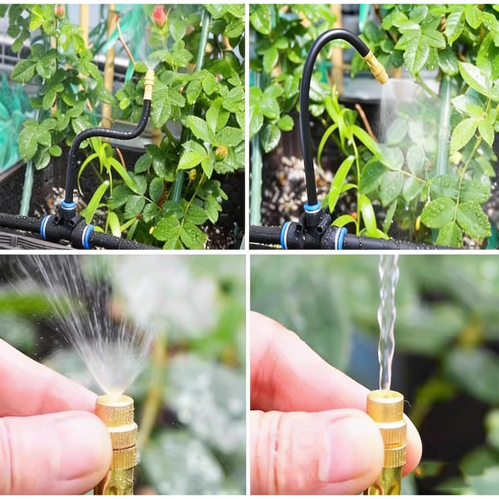 5-25M Irrigatore automatico per irrigazione Ugello rotante in rame Giardino Balcone Atomizzazione Sprinkler Irrigazione Atomizzazione