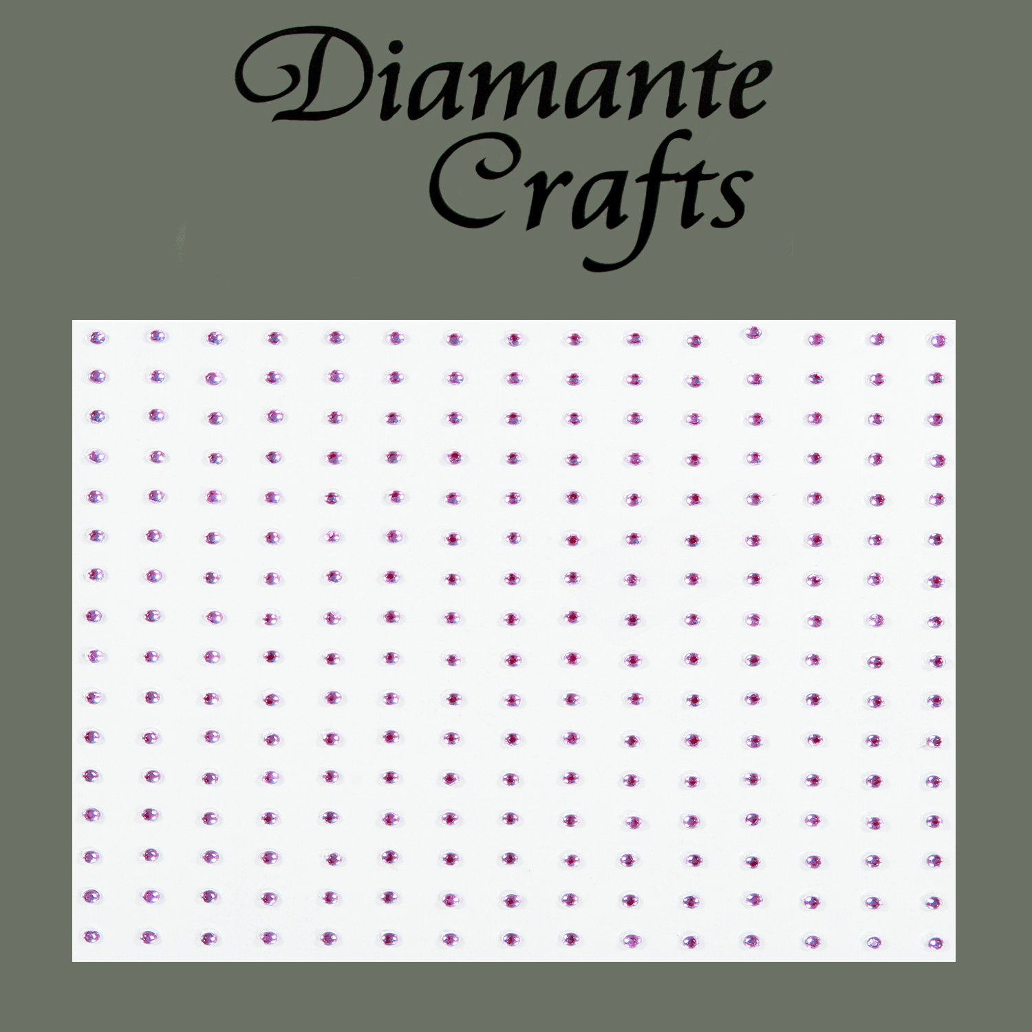 Diamante Crafts 240 x 1mm Pink Diamante Self Adhesive Rhinestone Craft Embellishment Gems - created exclusively