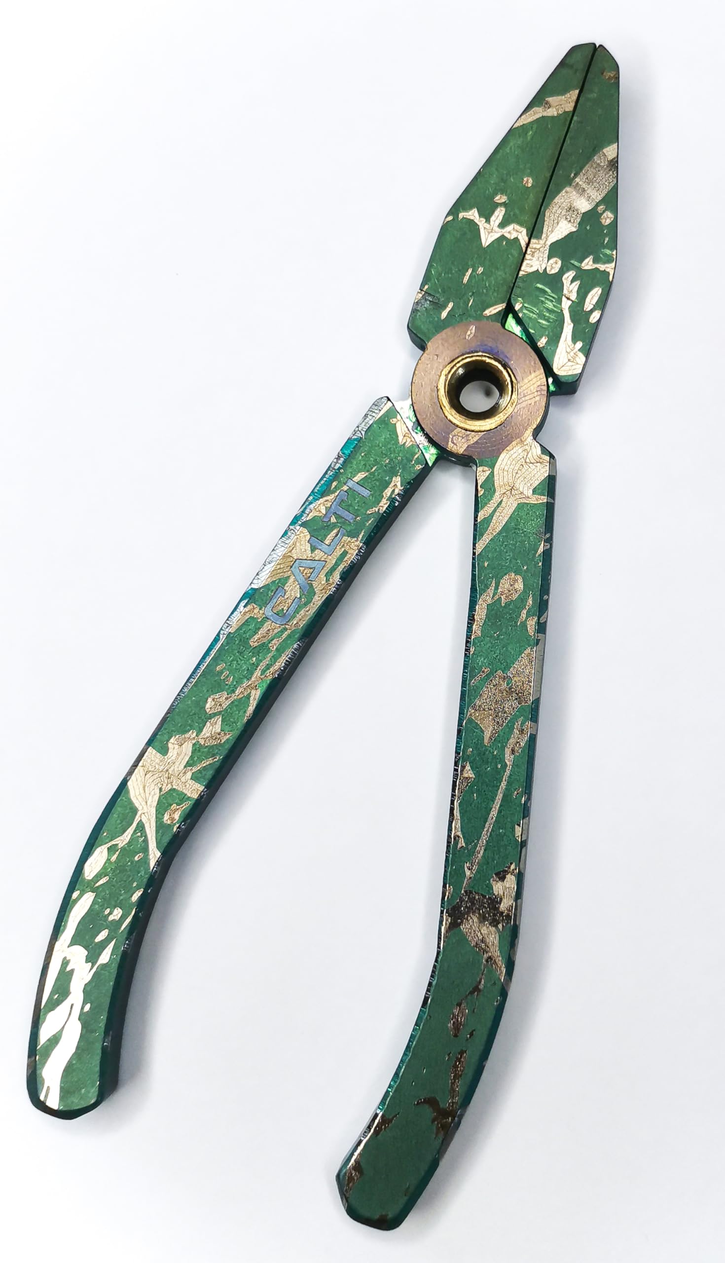 Titanium Custom Pliers With Anodizing and Engraving - Jewelry Making Pliers - Wirework, Fishing and Gift, Rust Proof and Acid Resistant EDC Pliers - Green