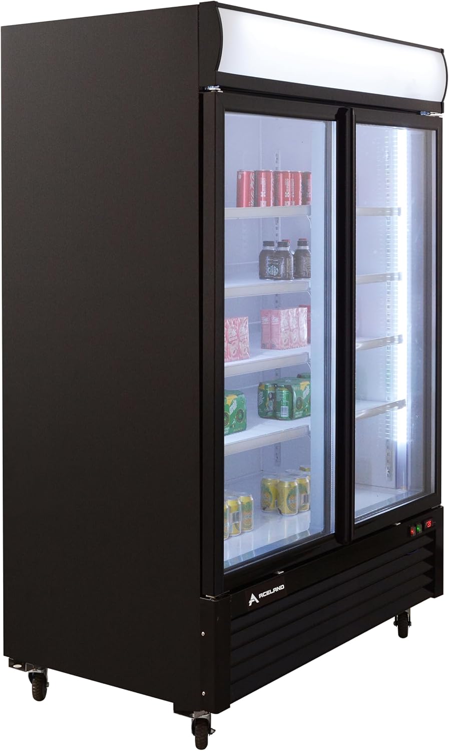 Aceland ETL Certified 48'' Double Swing Door Merchandiser Refrigerator 34 cu.ft NO HEADER, (APR076)