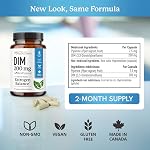 DIM Supplement 200 mg | Estrogen Balance for Women & Men | Hormonal Acne, Hormone Balance, PMS, Bloating, Antioxidant & Menopause Supplements for Women | Canadian Made, Vegan Diindolylmethane | 60 Ct