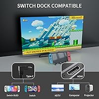 Vista 6 de Electight Estación de acoplamiento de TV para Nintendo SwitchSwitch OLED, base de interruptor de aluminio mejorada, salida HDMI 4K, base de carga