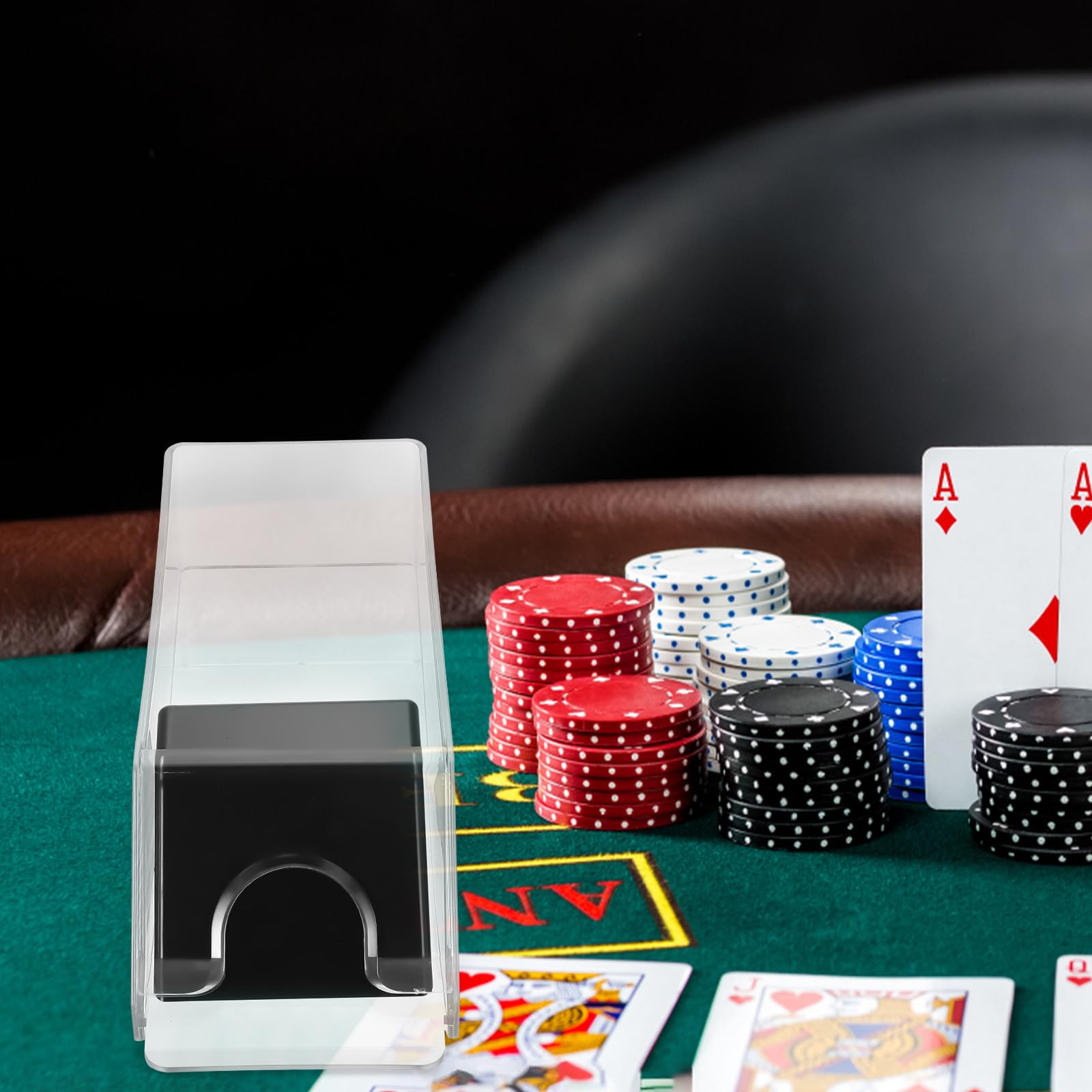 Croupier de Cartes Acrylique Professionnel pour Poker, Usage de Table