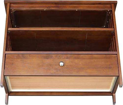 Miniatura 35 de IC International Concepts, Mission Corner Enteinment / Soporte de TV, madera auténtica maciza, madera de parawood resistente, 35 x 24 x 29, montaje