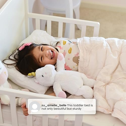 Miniatura 5 de Delta Children Cama de madera elegante para niños pequeños certificado Greenguard Gold gris Bianca Blanco, Chocolate scuro, gris