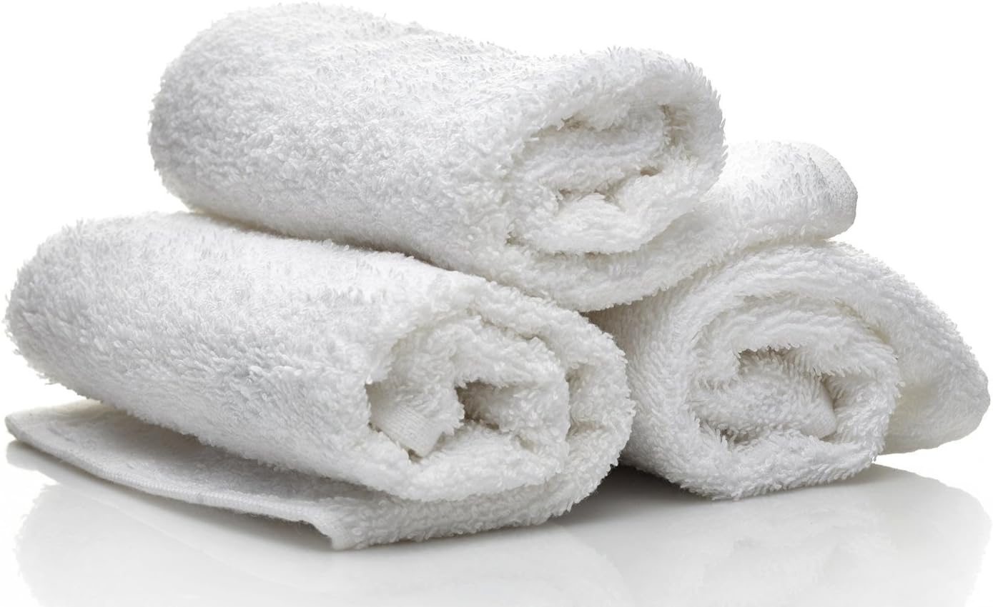 Omni Linens Bath Mat Set - 2 Pack - White 20"x30" - Shower/Bathtub Step Out Reversible Towel Like Mat [NOT A Rug]| Soft Cotton Machine Washable & Super Absorbent Hotel Spa Bathroom Floor Towel Mats