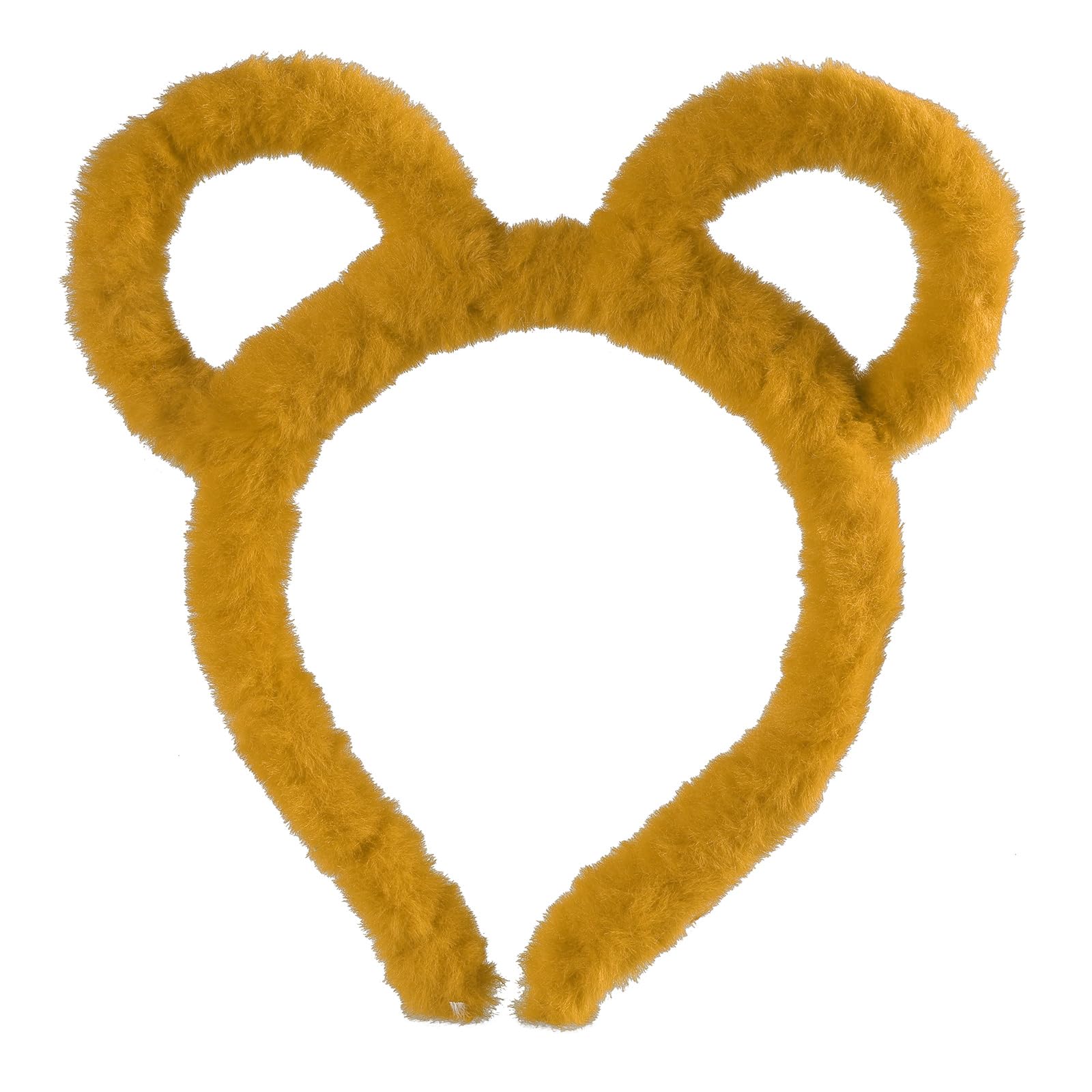 Fentency Korean Women Winter Thick Plush Headbands Cartoon Round Mouse Bear Ears Hair Hoop Candy Color Makeup Metal Bandana Gifts