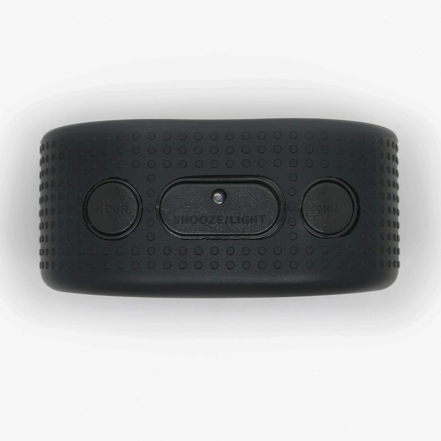 Back view of the Timelink Smartlight Digital Alarm Clock showing battery compartment and control buttons