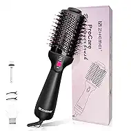 1300W Hair Dryer Brush,4 in 1 Blow Dryer Brush Anti-frizz Ceramic Titanium Barrel with ALCI Safety Plug Professional Salon Hot Air Brush for All Hair Types