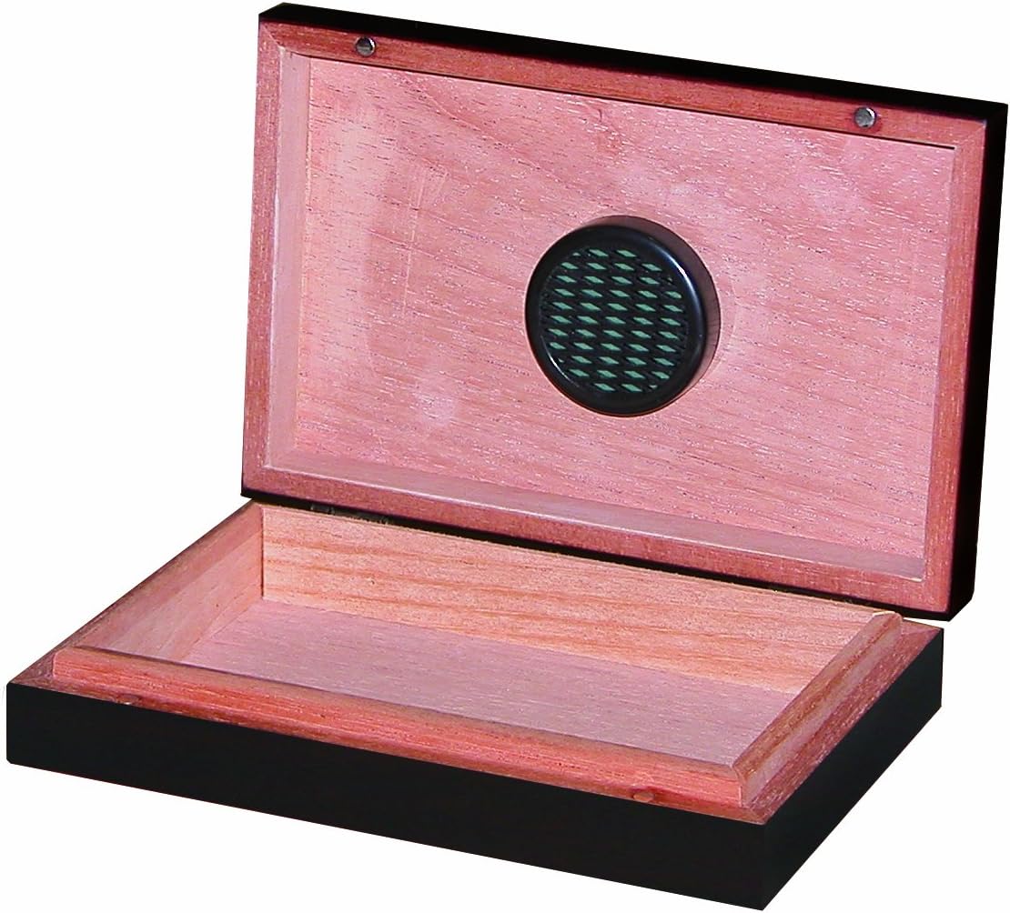 Trading Traveler 5 Humidor, Holds Up to 5 Cigars, Includes 1 Round Humidifier, Sure Seal Technology for Proper Lid Seal, Mahogany Finish