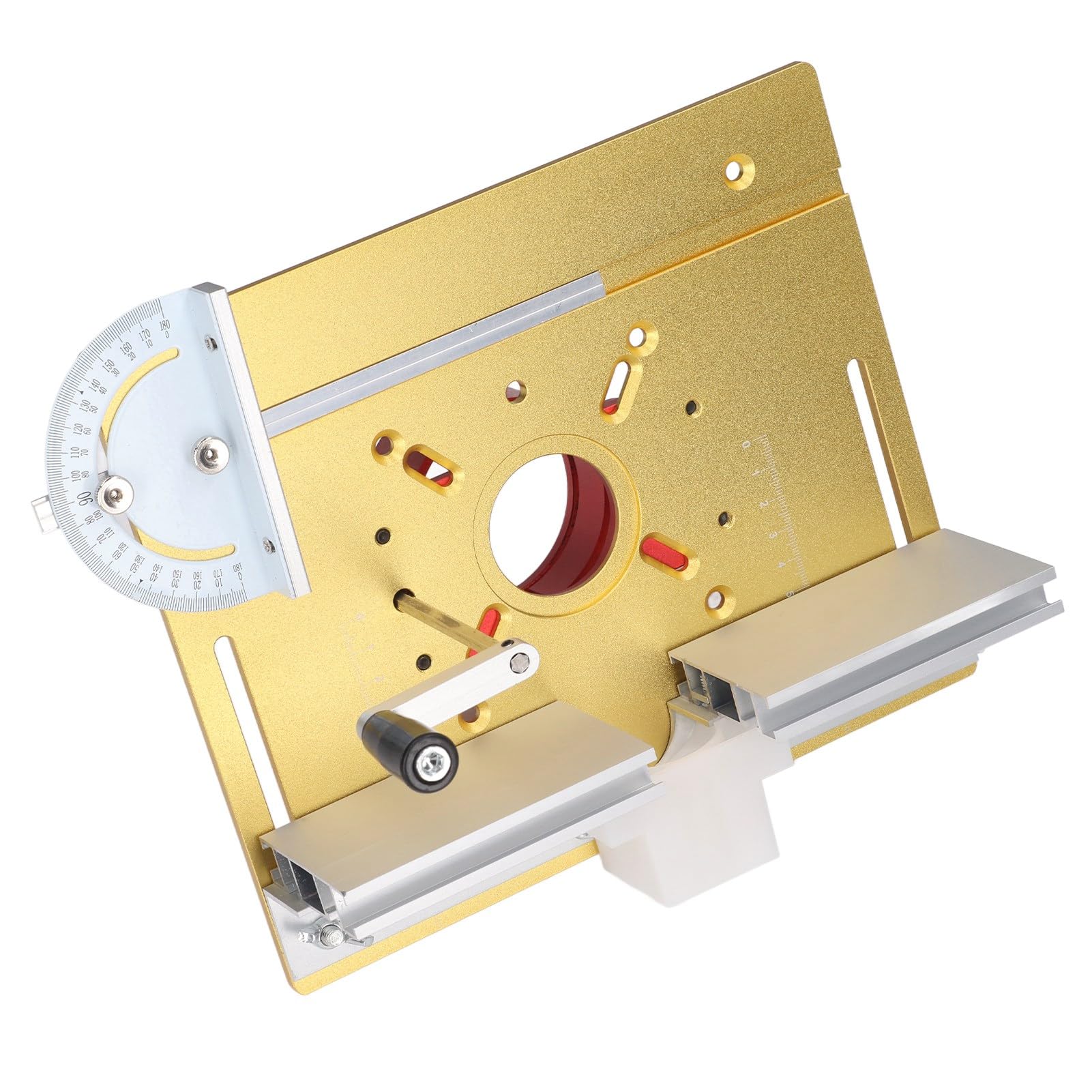 Kit de Base de Elevación de Carpintería, de Elevación de Enrutador de Aleación de Aluminio con Varilla de Soporte de Acero Inoxidable, de Manivela de Mano, para un Banco de