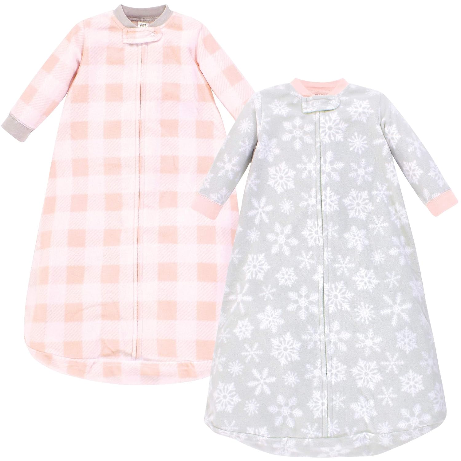 Hudson Baby Unisex Baby Long-Sleeve Fleece Sleeping Bag, Gray Pink Snowflake, 0-9 Months - Review, Price and Buying Guide