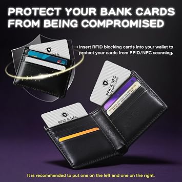 RFID Blocking Cards, Premium Contactless NFC Debit Credit Card & Passport Protector Blocker Set for Men & Women - Smart Slim Design 2 Card Protects Entire Wallet/Purse Safe -Silver 5 pack