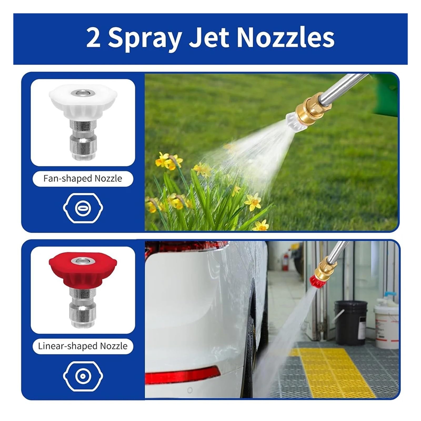 Lackierpistole, Edelstahl Jet Düse Power Washer Zauberstab for LKW Auto Power Clean Garten Bewässerung Düse