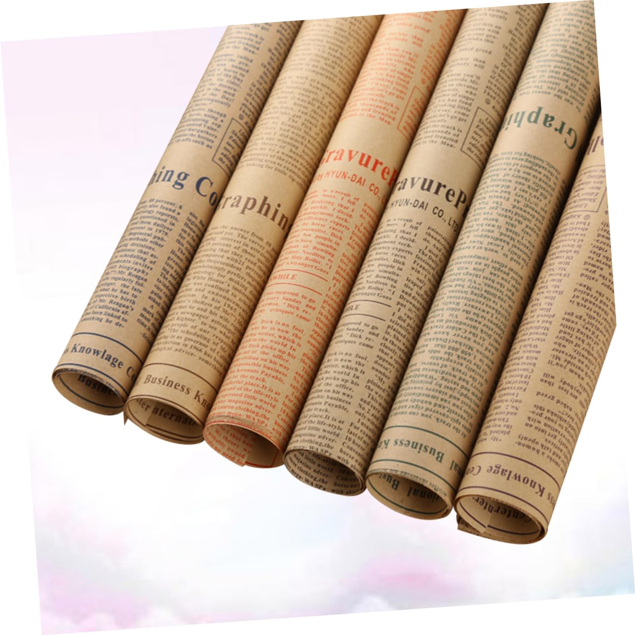 Amosfun 50blätter Vintage-kraftpapier für Geschenkpapier Blumenverpackung und Papierverpackungen Reißfestes Geschenkpapier aus Hochwertigem Papier Geeignet für Geburtstag Zufälliger Stil