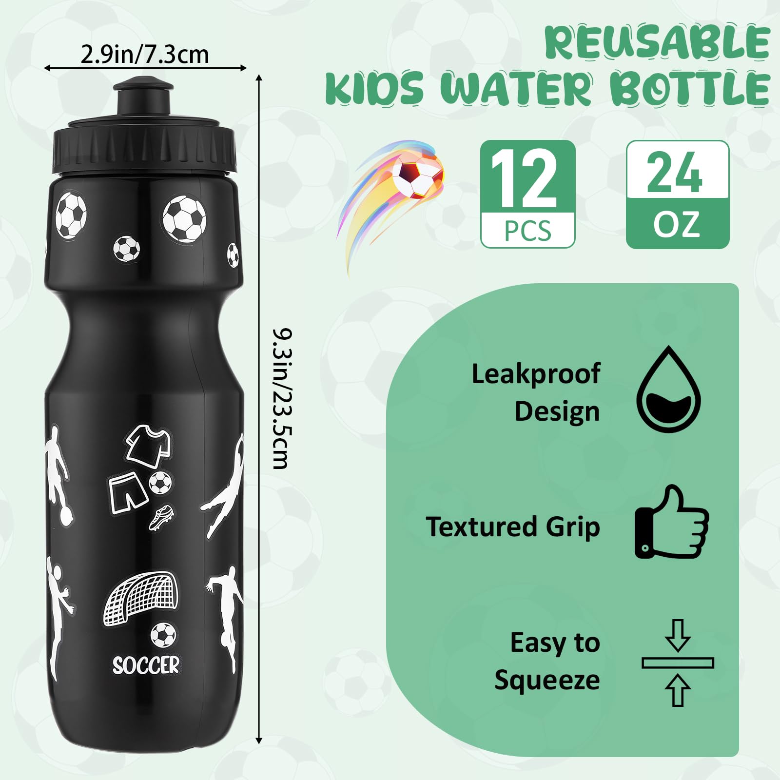 Soccer Water Bottles & Goodie Bags - Party Favors -2