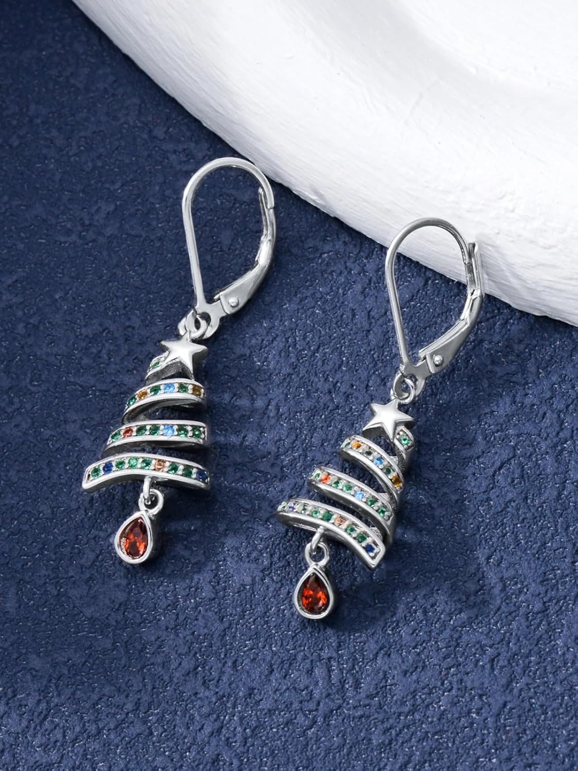 Christmas Earrings for Women 925 Sterling Silver Christmas Tree/Snowman/Snowflake/Penguin/Christmas Reindeer Dangle Earrings Winter Holiday Xmas Jewelry Birthday - Image 2