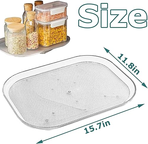 Miniatura 2 de 1 organizador cuadrado para tocadiscos para refrigerador, organizador de despensa, organizador de cocina, organizador de refrigerador, bandeja de