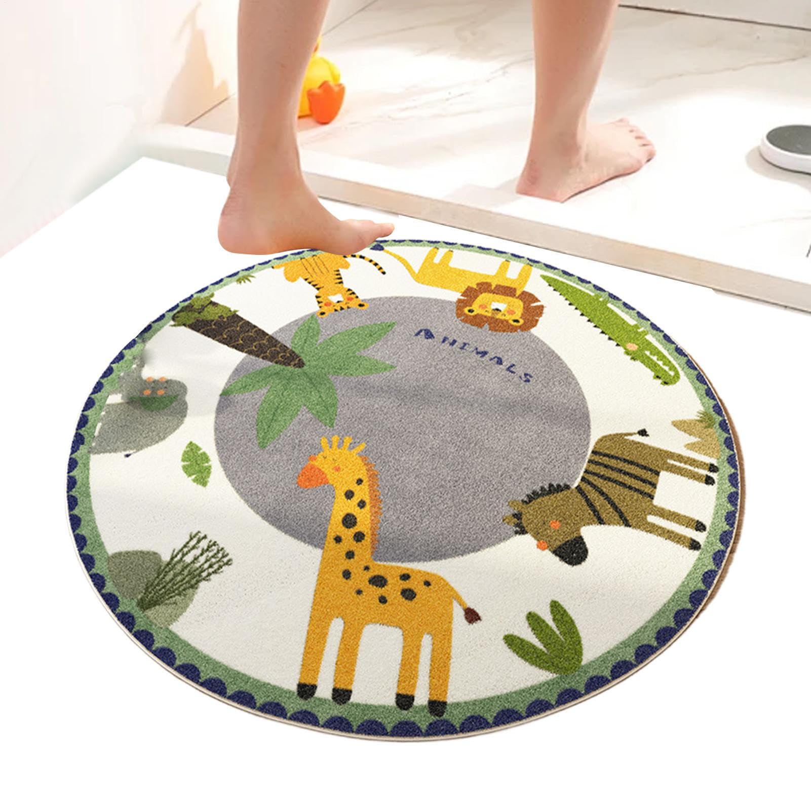 Tapis rond pour salles de jeux et chambres d'enfant en velours