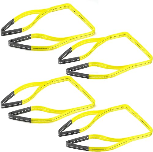 Miniatura 11 de 4 piezas de correas de eslinga de elevación correas de eslinga web resistentes de poliéster y nailon para uso en automóviles al aire libre