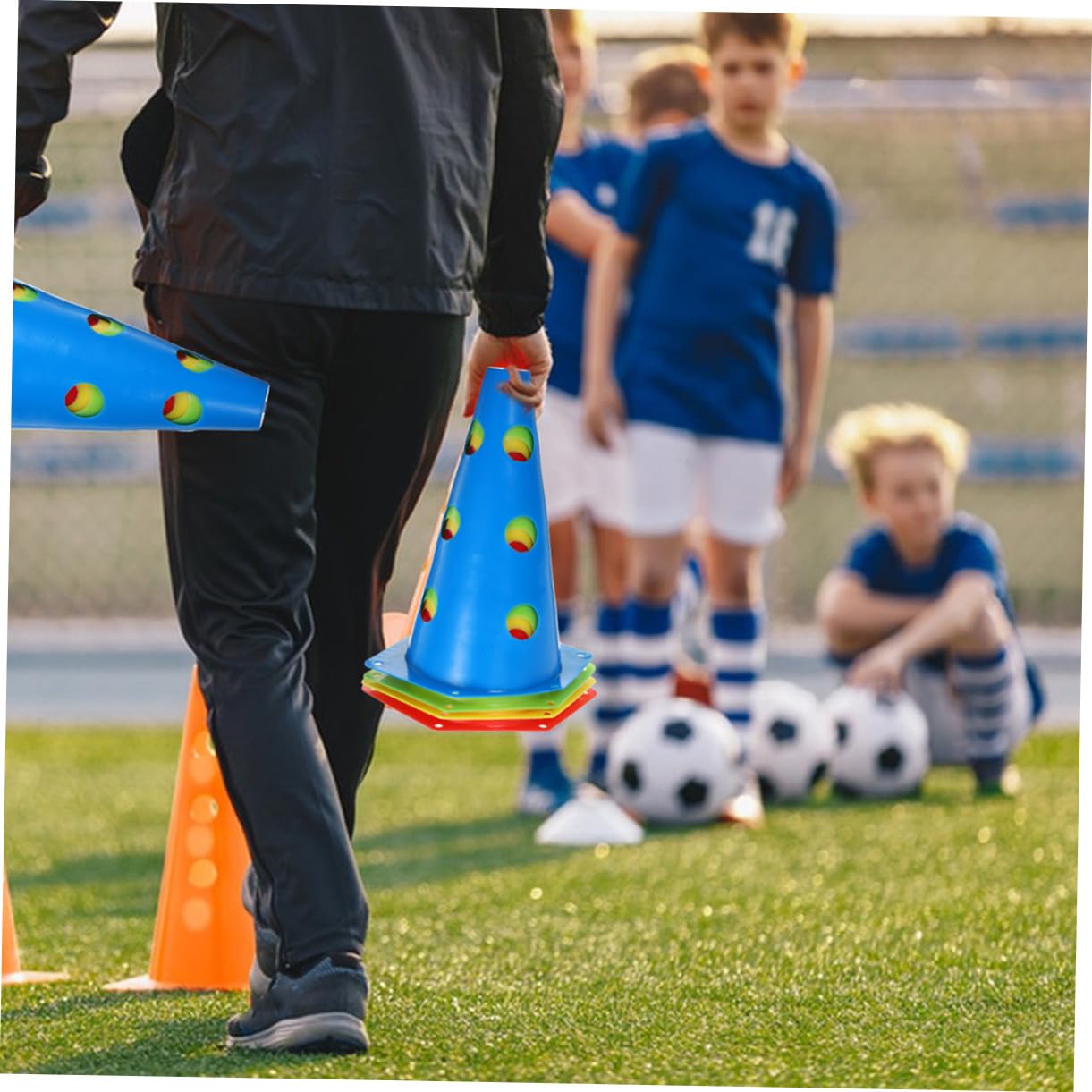 WOONEKY Conos de Fútbol de Plástico PE para Entrenamiento 12 Piezas