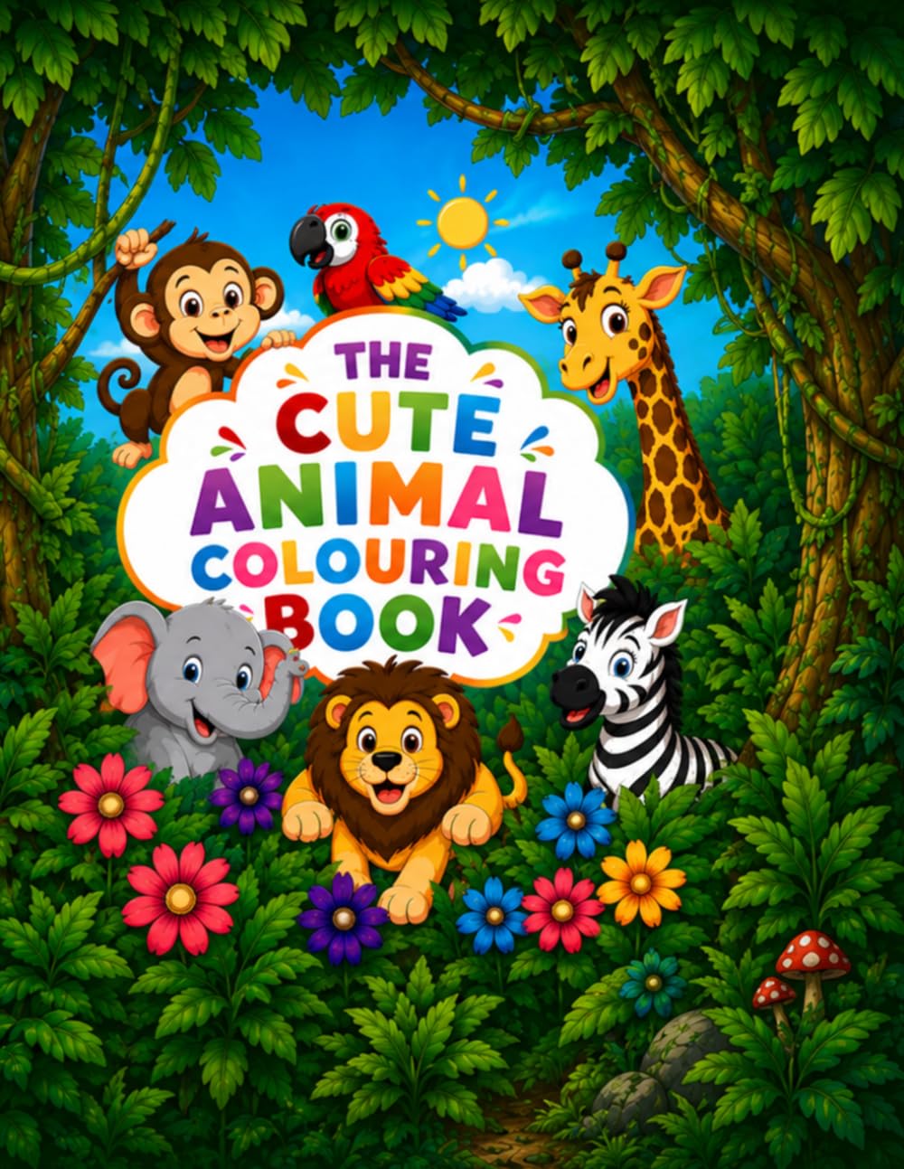 The Cute Animal Colouring Book: Let Your Imagination Run Wild