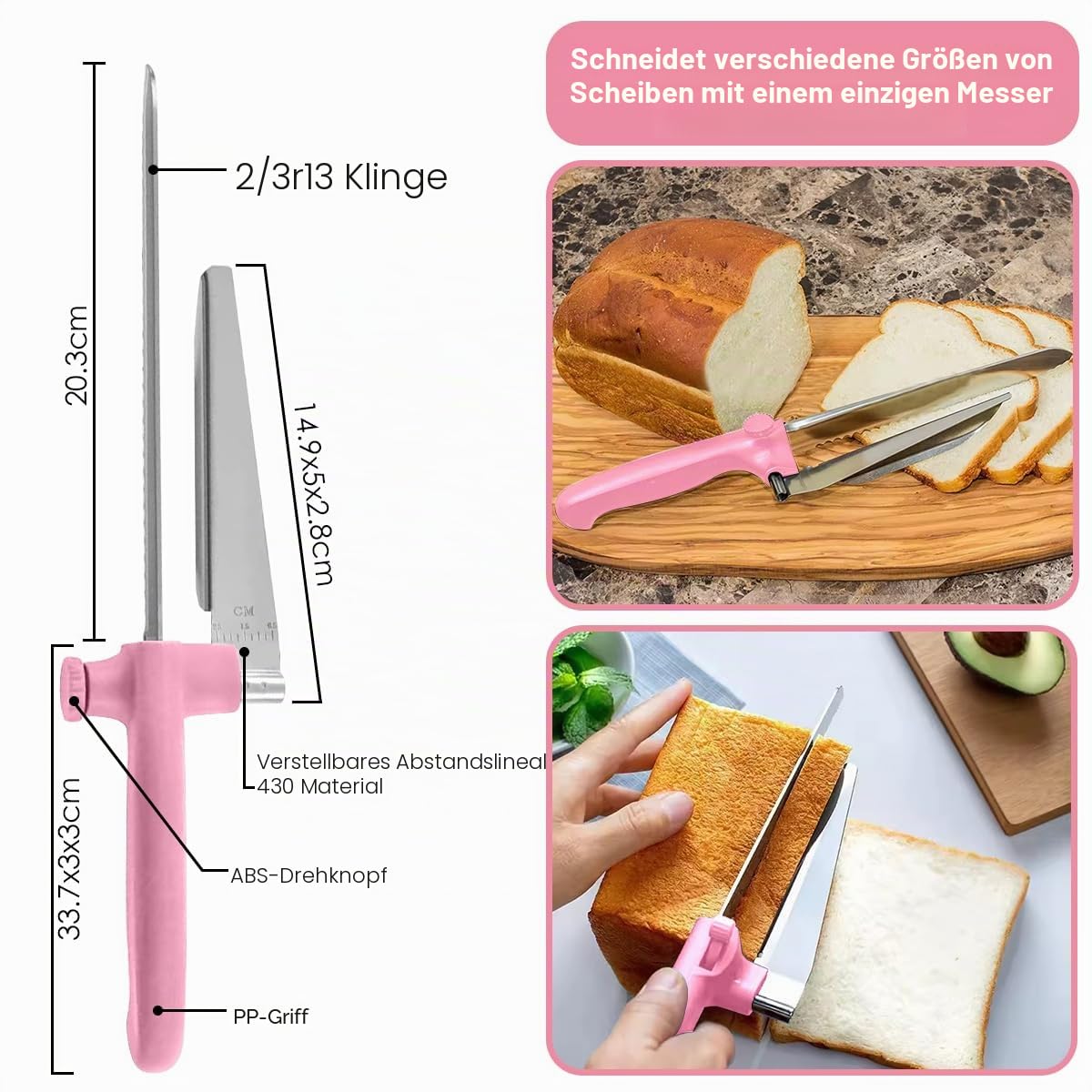 Sauerteig-Starter-Set, Sauerteig-Brot-Backzubehör, 1,2 l Starterglas, 22,9 cm rund und 26,7 cm, ovale Banneton-Brotgärkörbe, Brotbackwerkzeug, Premium, Rosa