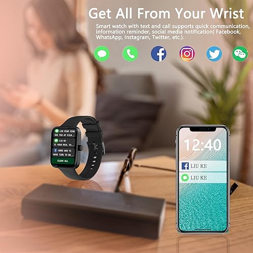Miniatura 2 de Odsslgw Smart Watch for Women Men(AnswerDial Call), IP68 Waterproof Smartwatch with with Blood Oxygen Heart Rate Sleep Monitor for Android and iOS