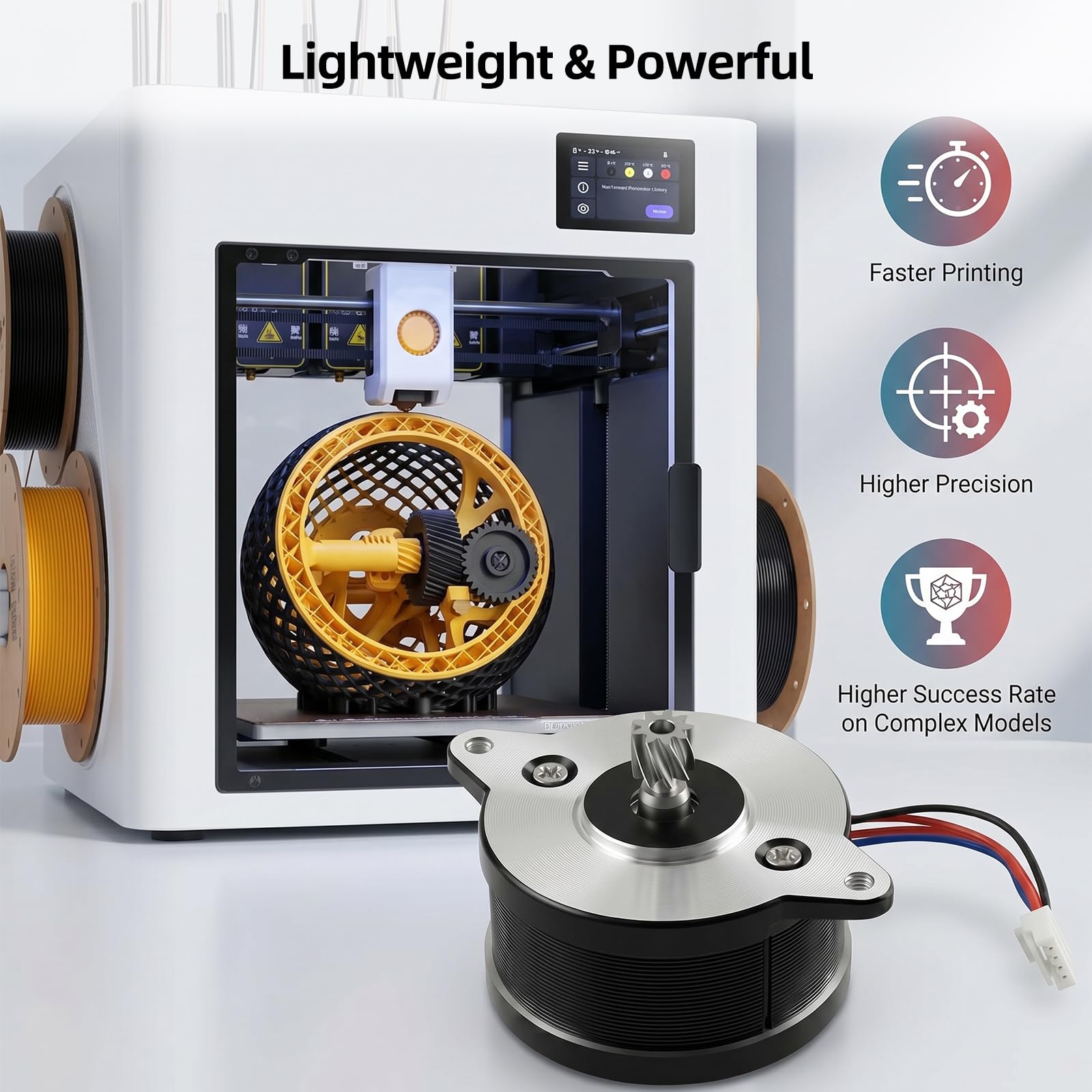 BCZAMD Upgrade Extruder Motor for Snapmaker U1: Hoch Drehmoment Schrittmotor Kompatibel mit 4 Kopf Unabhaengig 3D Drucksystem