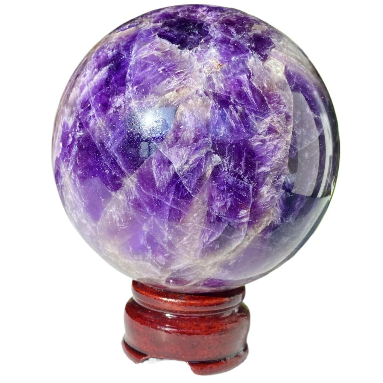 DPURPIWADY 1pc 900-1000g Dream Amethyst Ball Crystal Crafts Souvenirs Room Sphere Decor Stone GlobePolished