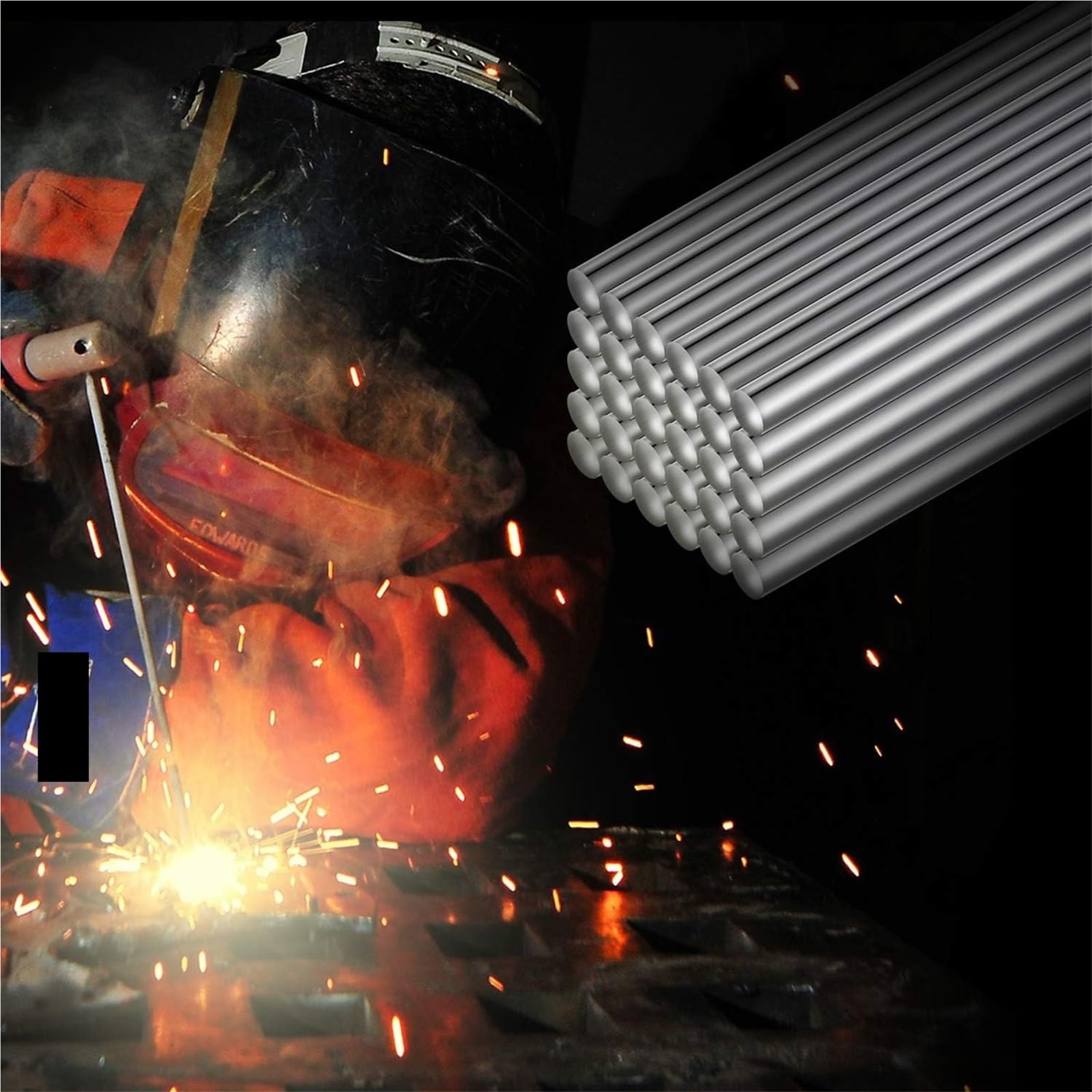Aluminiowe pręty spawalnicze, 20 sztuk, 30 cm, miedziane, aluminiowe, uniwersalne, niskotemperaturowe, spawalnicze, wielofunkcyjne, miedziane, aluminiowe, naprawa Ro, 20 szt., 1,6 mm, 33 cm