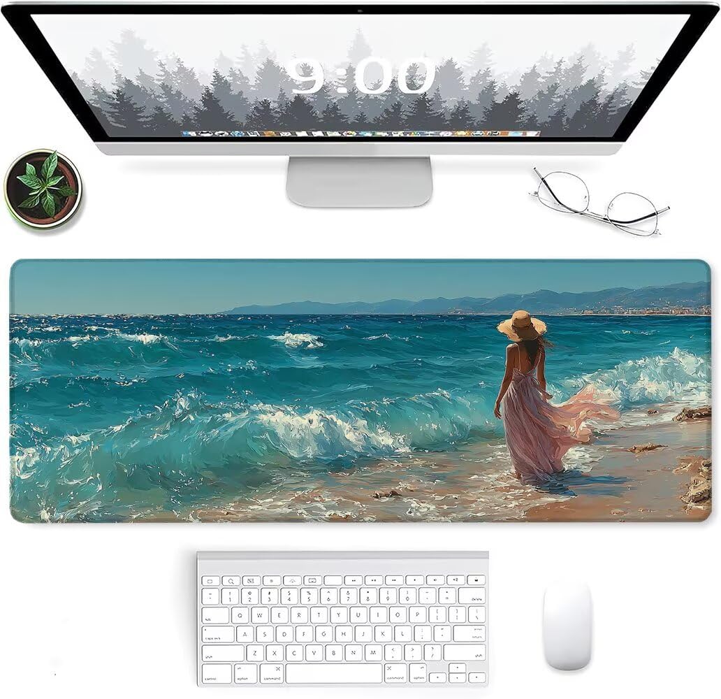 Mouspad XXL 1000x500x3mm Mouse Pad Groß Meer 6-3WQAK